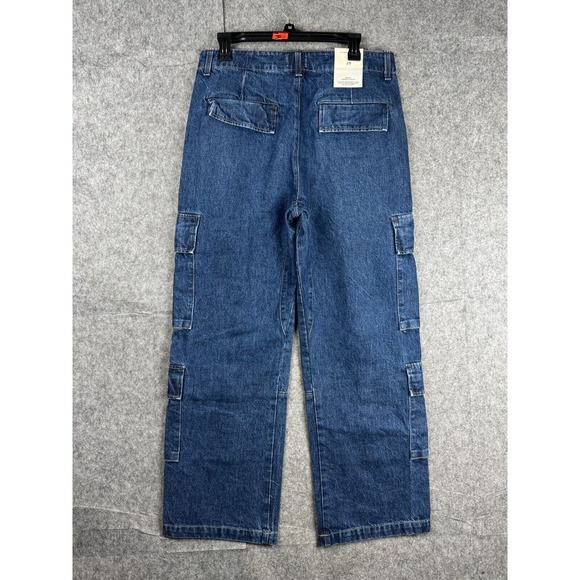 Citizens of Humanity Cargo Pants Women's 29 Blue DELENA Cargo Wide Leg Baggy NWT - Picture 3 of 13